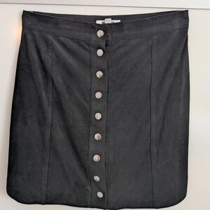 Black Button-Up Skirt